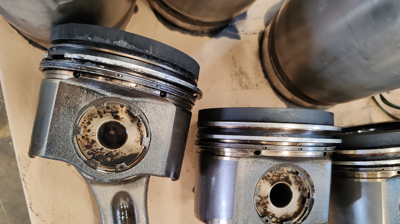 A close-up image of pistons.