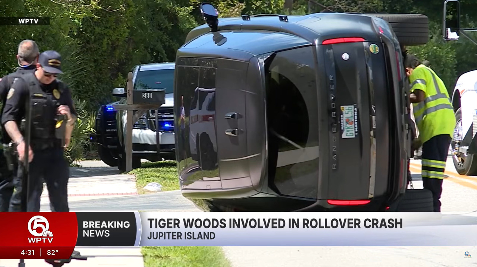 Tiger Woods Arrested For DUI After Getting Into Another Rollover Crash, This Time In A Range Rover SV
