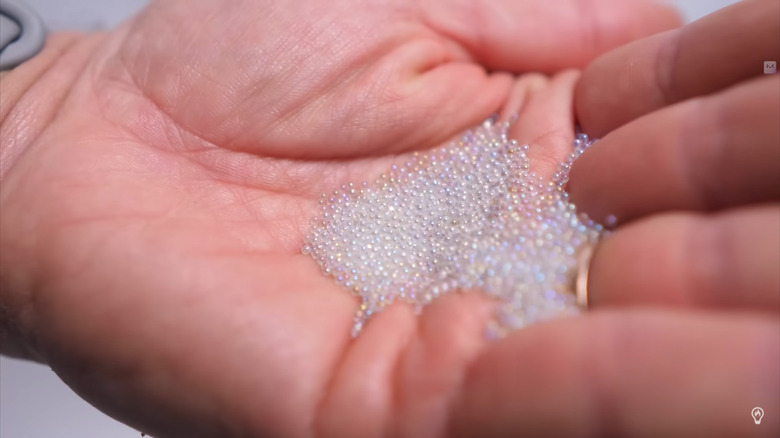 A handful of tire balancing beads