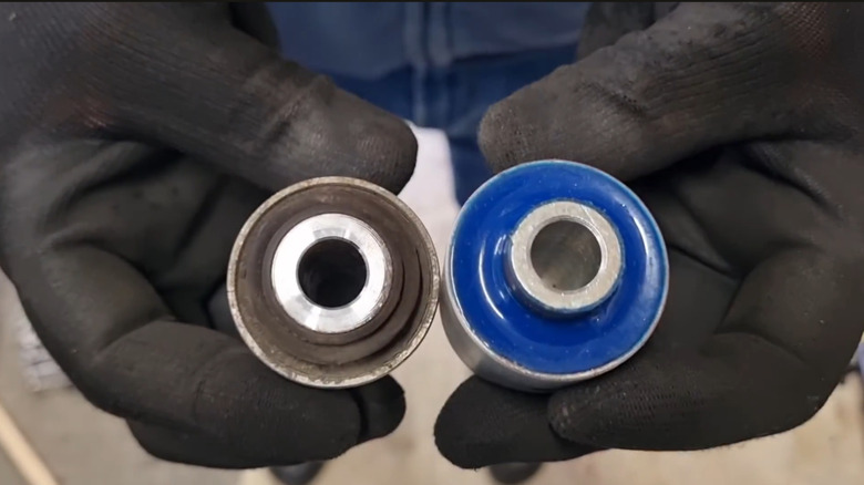 Mazda ND MX-5 rear hub spherical bush vs a polyurethane bush