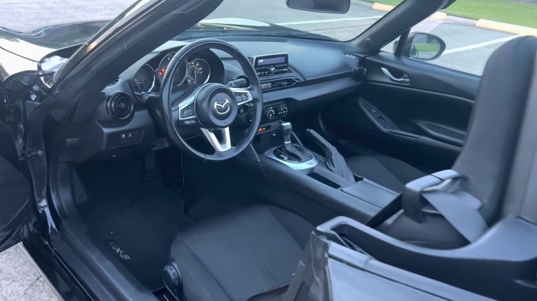 The interior of a 2016 Mazda ND Miata