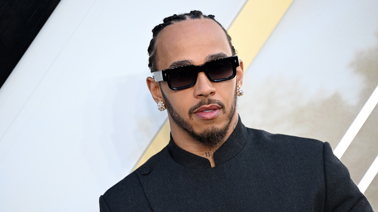 Lewis Hamilton at the premiere of the F1 movie.