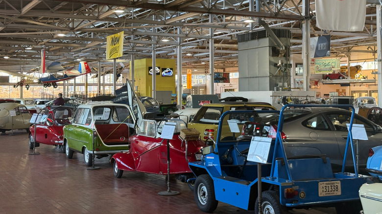The interior of the Lane Motor Museum
