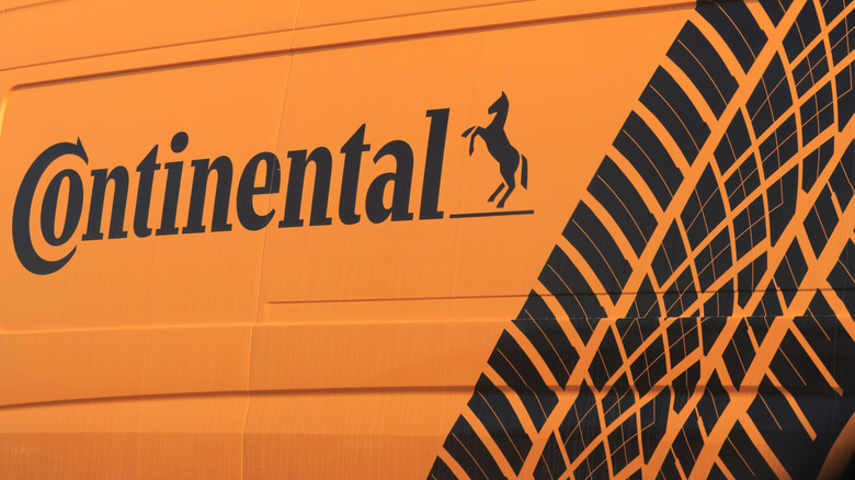 Continental Tire logo on side of truck