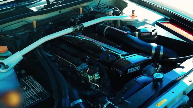 Nissan RB26DETT engine under the hood