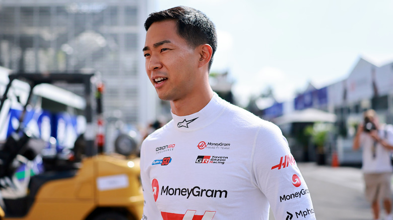 Ryo Hirakawa of Japan and Haas F1 walks in the Paddock during previews ahead of the F1 Grand Prix of Mexico at Autodromo Hermanos Rodriguez on October 23, 2025 in Mexico City, Mexico.