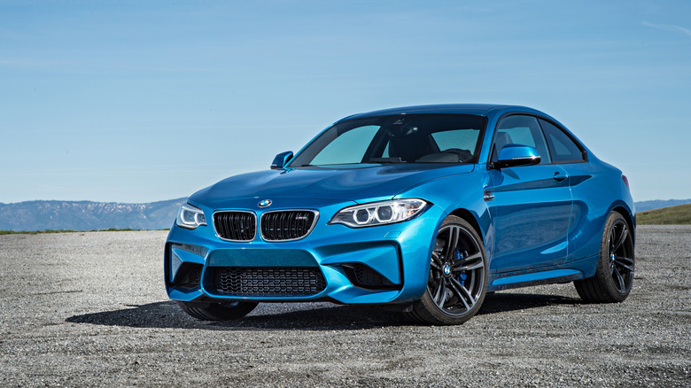 Press image of a blue 2016 BMW M2 Coupe.