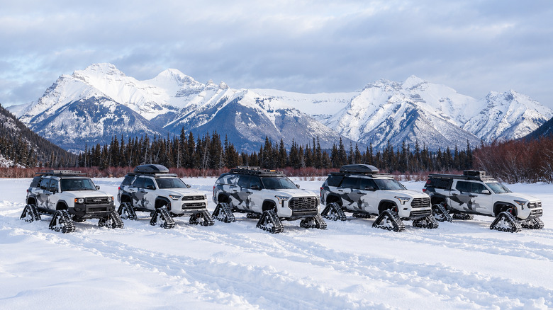 All five Toyota Snowhunter concepts.