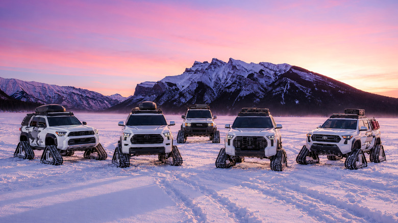 All five Toyota Snowhunter concepts.