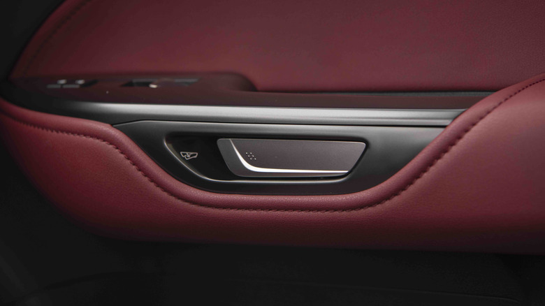 Interior door release of a Lexus NX.