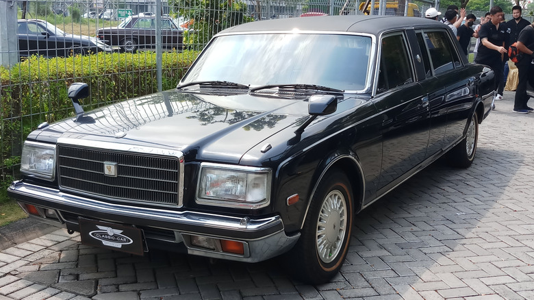 A classical Toyota Century exemplary successful black