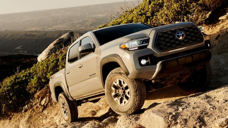 2020 Tacoma TRD Off Road on a dirt trail