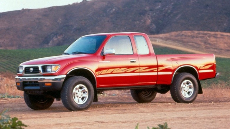 1995 Toyota Tacoma Xtracab SR5 parked on a dirt road