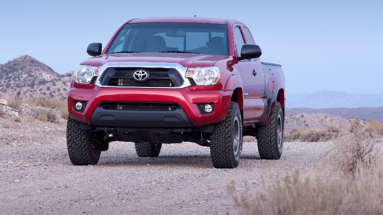 2012-2015 Toyota Tacoma Baja on a dirt road