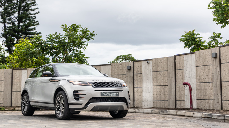 Hong Kong, China July, 2019 : Range Rover Evoque P250 Test Drive Day on July 3 2019 in Hong Kong.