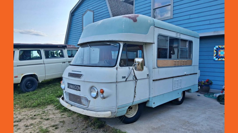 Blue and white Sunbeam Funwagon