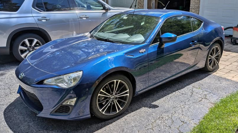 A blue Scion FR-S