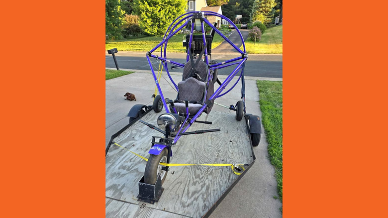 A purple paraglider type deal