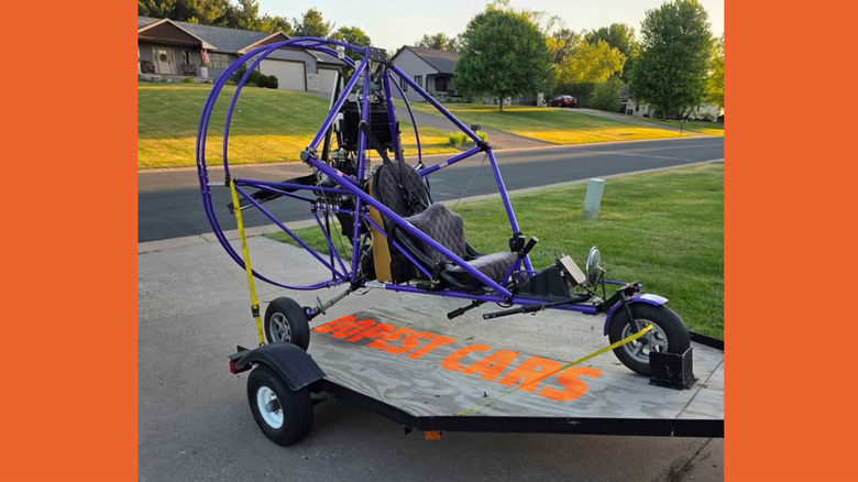 A purple paraglider type deal
