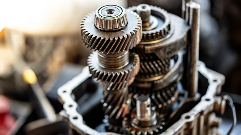Disassembled automatic gearbox
