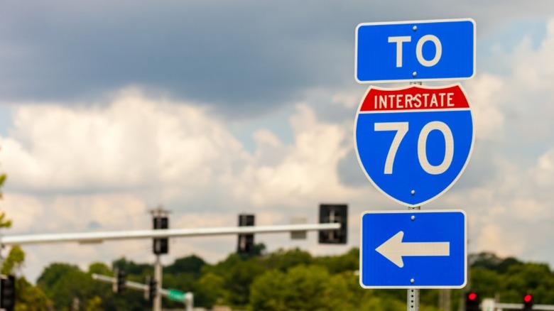 A motion pointing to Interstate 70