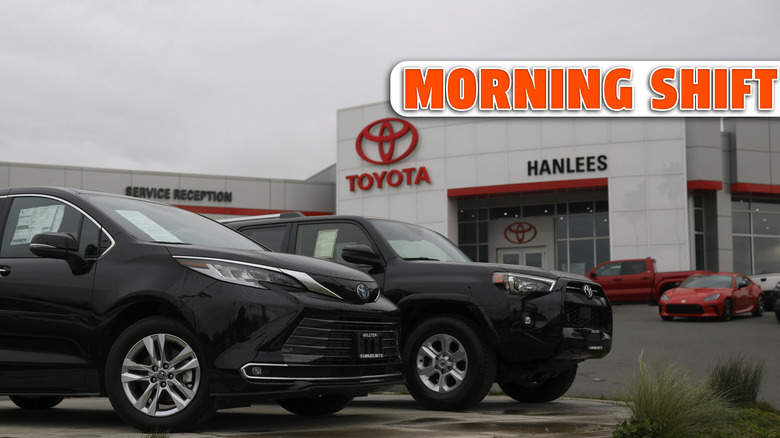 RICHMOND, CALIFORNIA - MARCH 04: Brand new Toyota cars are displayed on the sales lot at Hanlees Hilltop Toyota on March 04, 2025 in Richmond, California. U.S. tariffs against Mexico, China and Canada went into effect on March 4th and could be as high as 25 percent on all imports. (Photo by Justin Sullivan/Getty Images)