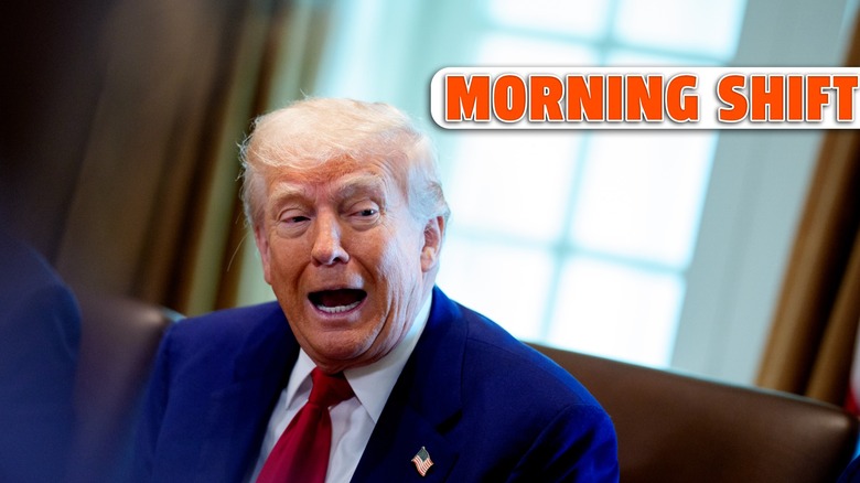 U.S. President Donald Trump speaks during a Cabinet meeting at the White House on April 30, 2025 in Washington, DC.