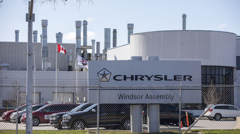 The Stellantis Windsor Assembly Plant is shown on April 1, 2025 in Windsor, Canada.