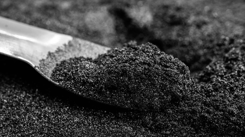 Fine gunpowder up close.