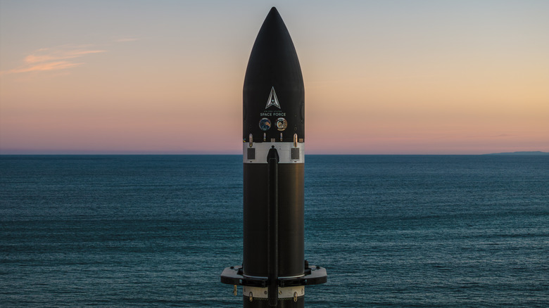 A Rocket Lab Electron rocket prepares for a hyper-rapid launch