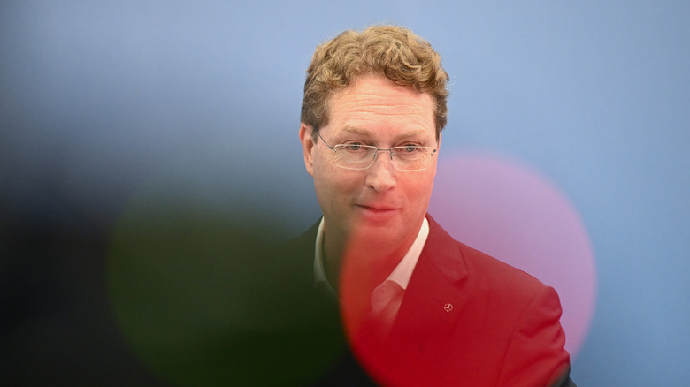 Ola Kaellenius, CEO of the Mercedes Benz Group, speaks at the Mercedes-Benz assembly plant on June 4, 2025 in Rastatt, Germany.