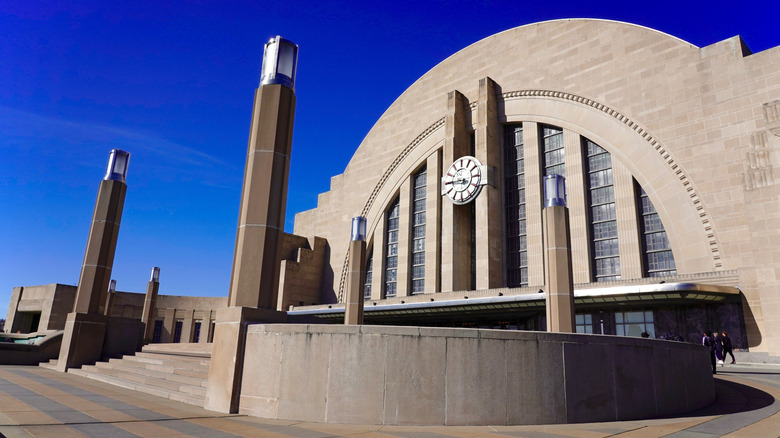 The iconic Art Deco Cincinnati Union Terminal, a National Historic Landmark, is home to the Cincinnati Museum Center and is served by Amtrak's Cardinal Line.