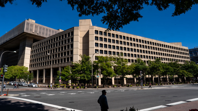 The J. Edgar Hoover building, Federal Bureau of Investigation (FBI) headquarters, is photographed on October 8, 2024 in Washington, DC.