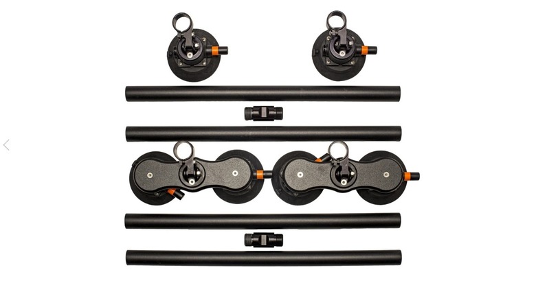 The SeaSucker monkey Bars laid out in white background.