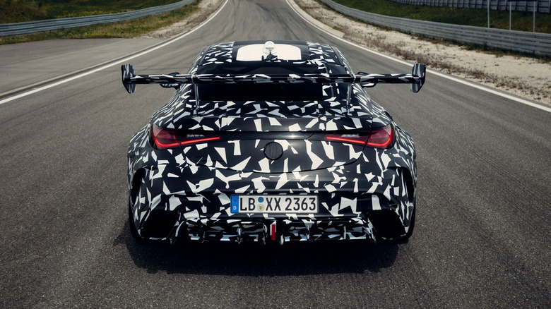 Rear end of a Mercedes-AMG CLE Mythos prototype