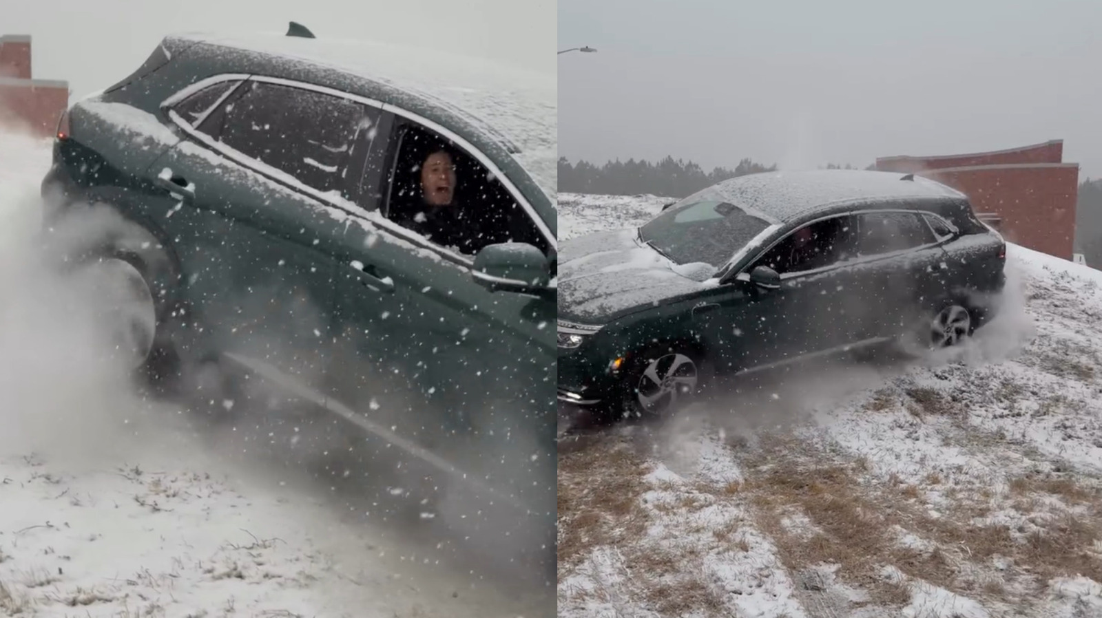 VinFast VF8 Does A Wild Burnout Without Driver Input When Creep Mode Loses Traction