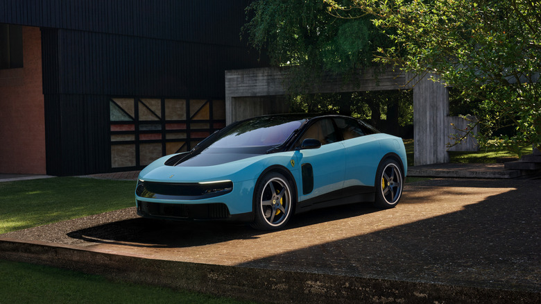 A blue Ferrari Luce
