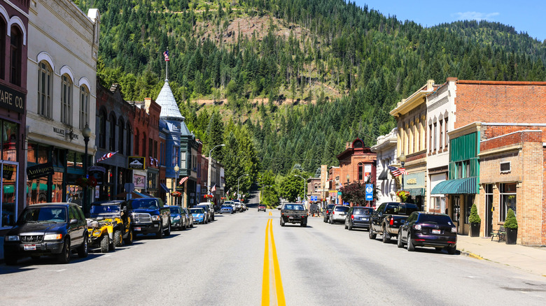A shot of downtown Wallace, Idaho