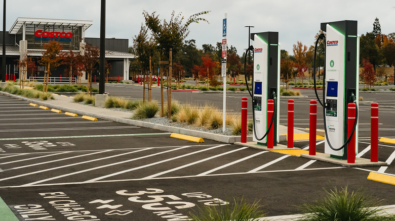 EV charging stations at a Costco