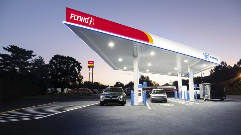 Pilot station at night