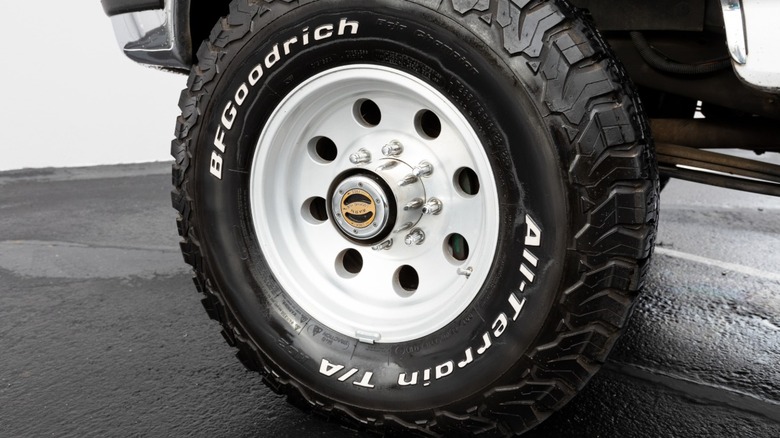 Tire on a Ford F-250