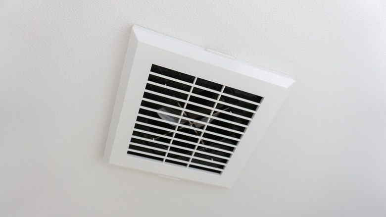 A ceiling ventilation fan.