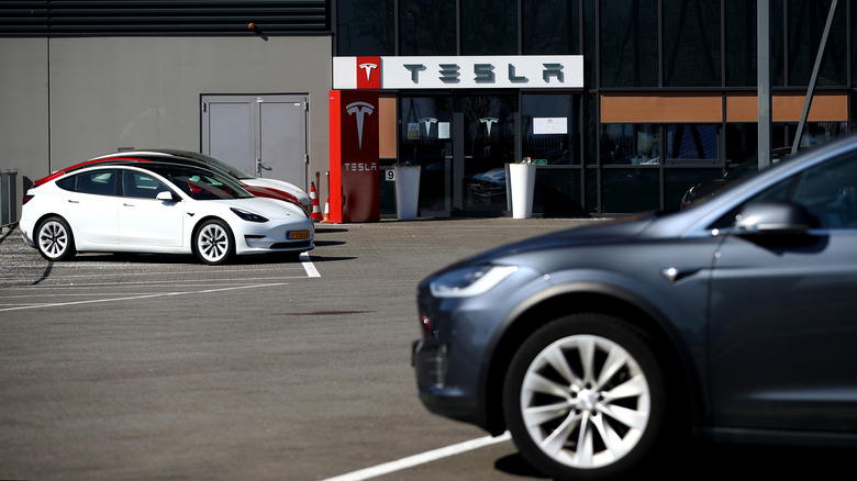 TILBURG, NETHERLANDS - MARCH 29: A general view of the Tesla Assembly plant building which also does vehicle delivery and has a service centre, on March 29, 2021 in Tilburg, Netherlands. In mid-March, a Dutch online news site reported that the Tilburg plant, which assembles the Tesla Model S and Model X, will cease work due to changes in the production process, jeopardizing around 100 jobs. The company is reportedly in talks with its works council to find new roles for the affected workers.