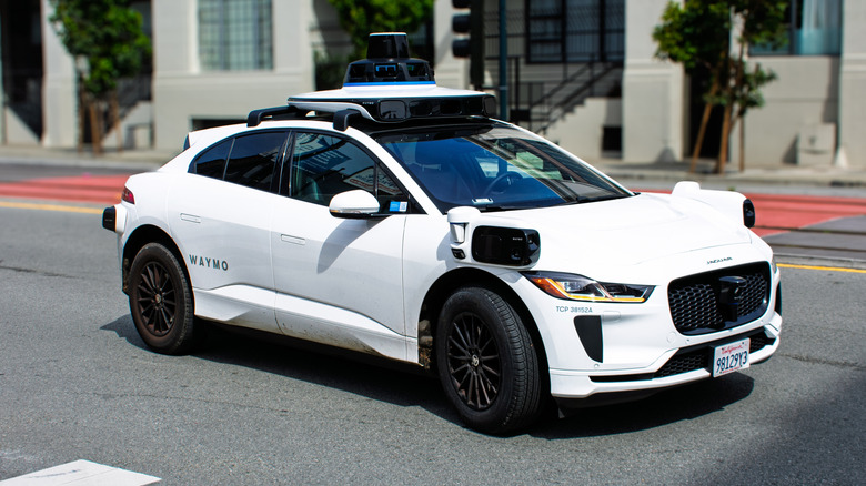 A Waymo robotaxi on a street in San Francisco, California