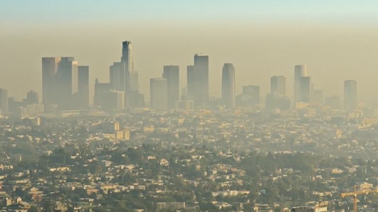 A smoggy day in Los Angeles