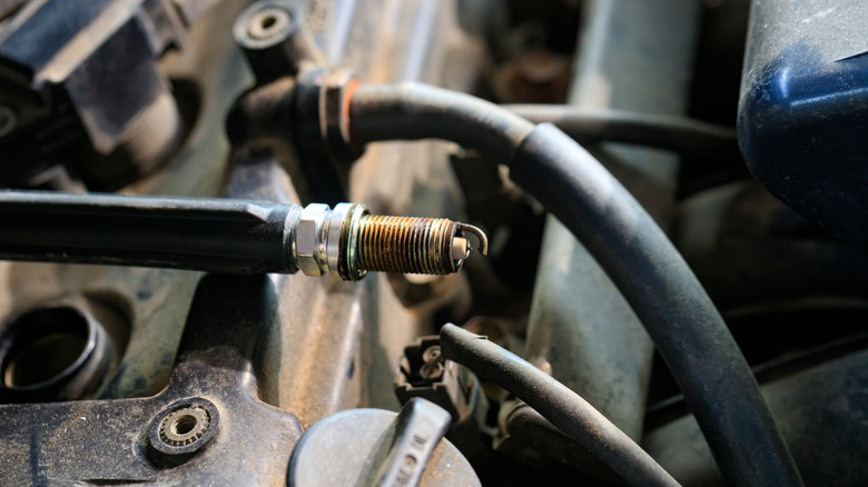 The spark plugs for gasoline engines that are old and have expired