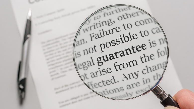 A magnifying glass used to see fine print in a contract