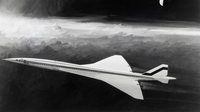 An artist's rendering of the Boeing 2707 SST