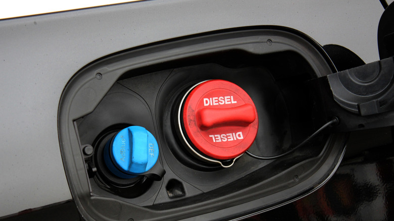 Diesel cap and Ad-blue cap.