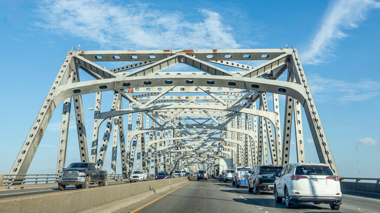 A view of the Horace Wilkinson Bridge in Baton Rouge, Louisiana
